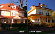Comparison image of the original and regular Yellow House.