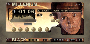 Screenshot of the Millennium Winamp Skin.