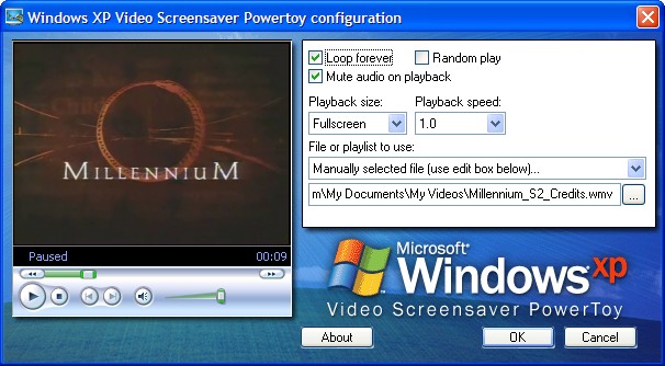 Millennium Credits Screensaver.