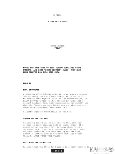 More information about "X-Files Fight The Future script"