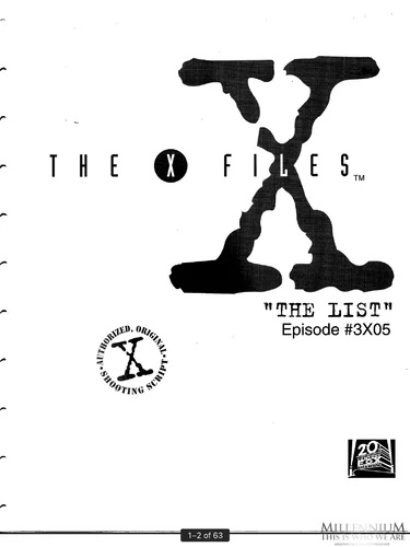 More information about "XF 3X05 The List script"