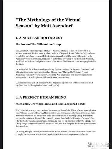 More information about ""The Mythology of the Virtual Season" by Matt Asendorf"